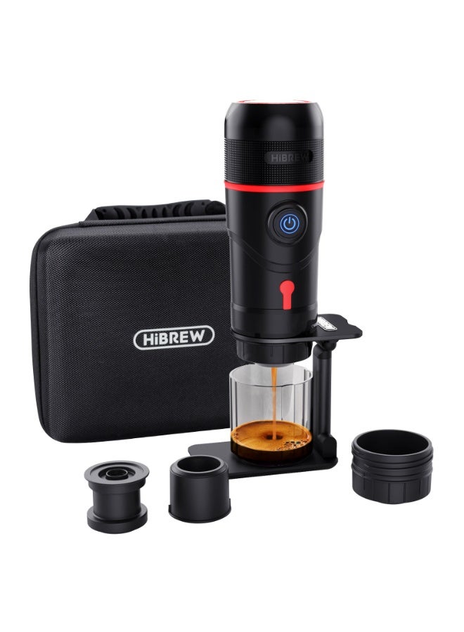 هيبرو ماكينة قهوة محمولة يدوية HiBREW H4 3 في 1، بقوة 80 واط، تعمل بمنفذ USB، مناسبة للسفر والسيارة، مع حامل للحقيبة - Image 1